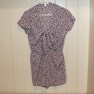 Francescas Purple And Blue Cheetah Print Romper